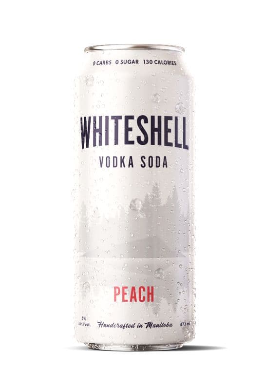 Whiteshell Vodka Soda Peach (473ml) (1 x 473mL)