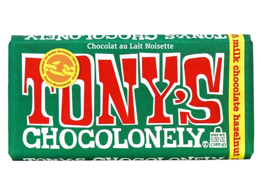 Tonys Chocolonely 32% Milk Chocolate Hazelnut Bar 180g
