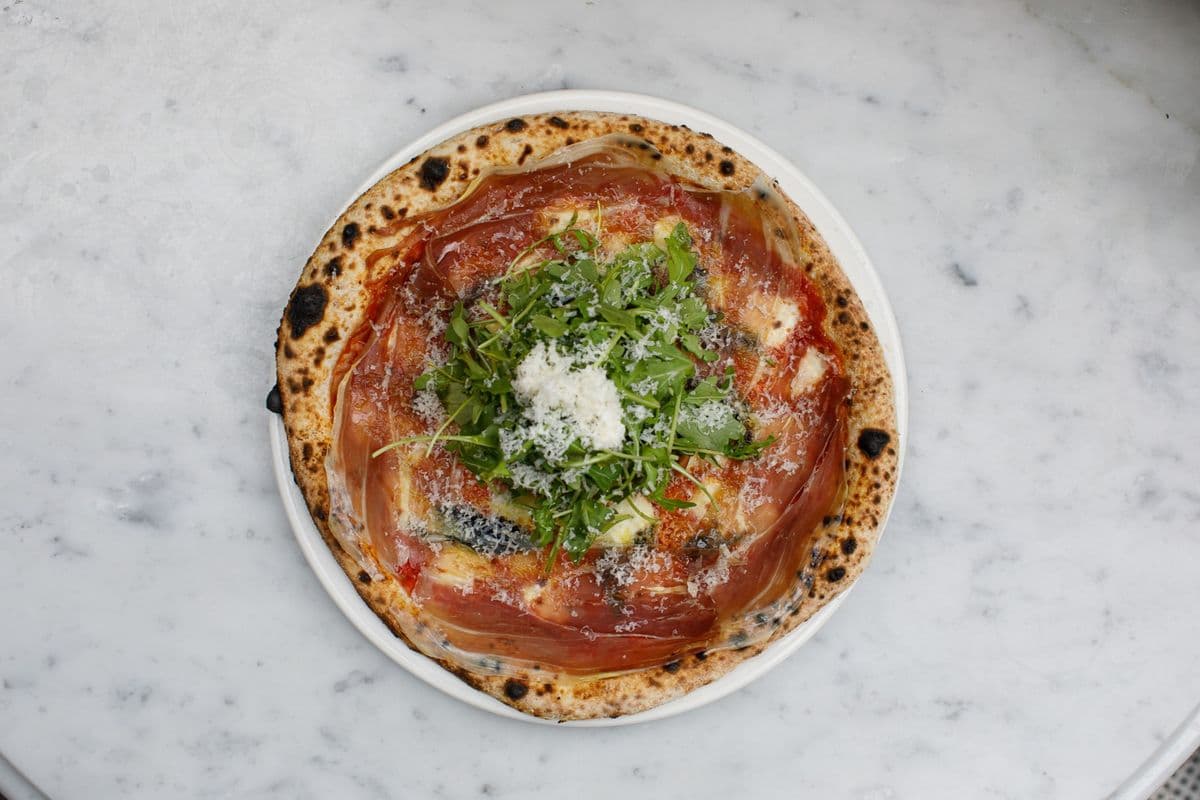 Margherita with Prosciutto and Arugula