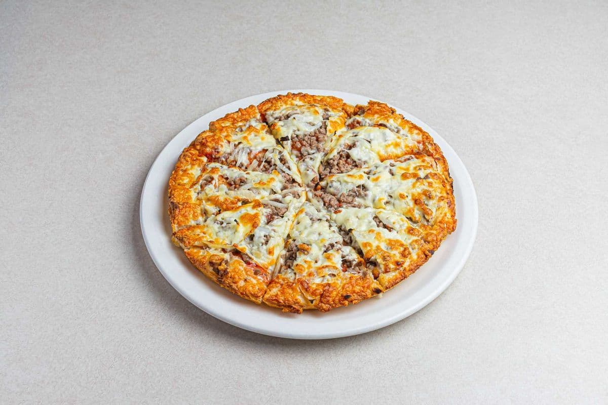 #7 8" Small Lean Ground Beef and Onion Classic Pizza