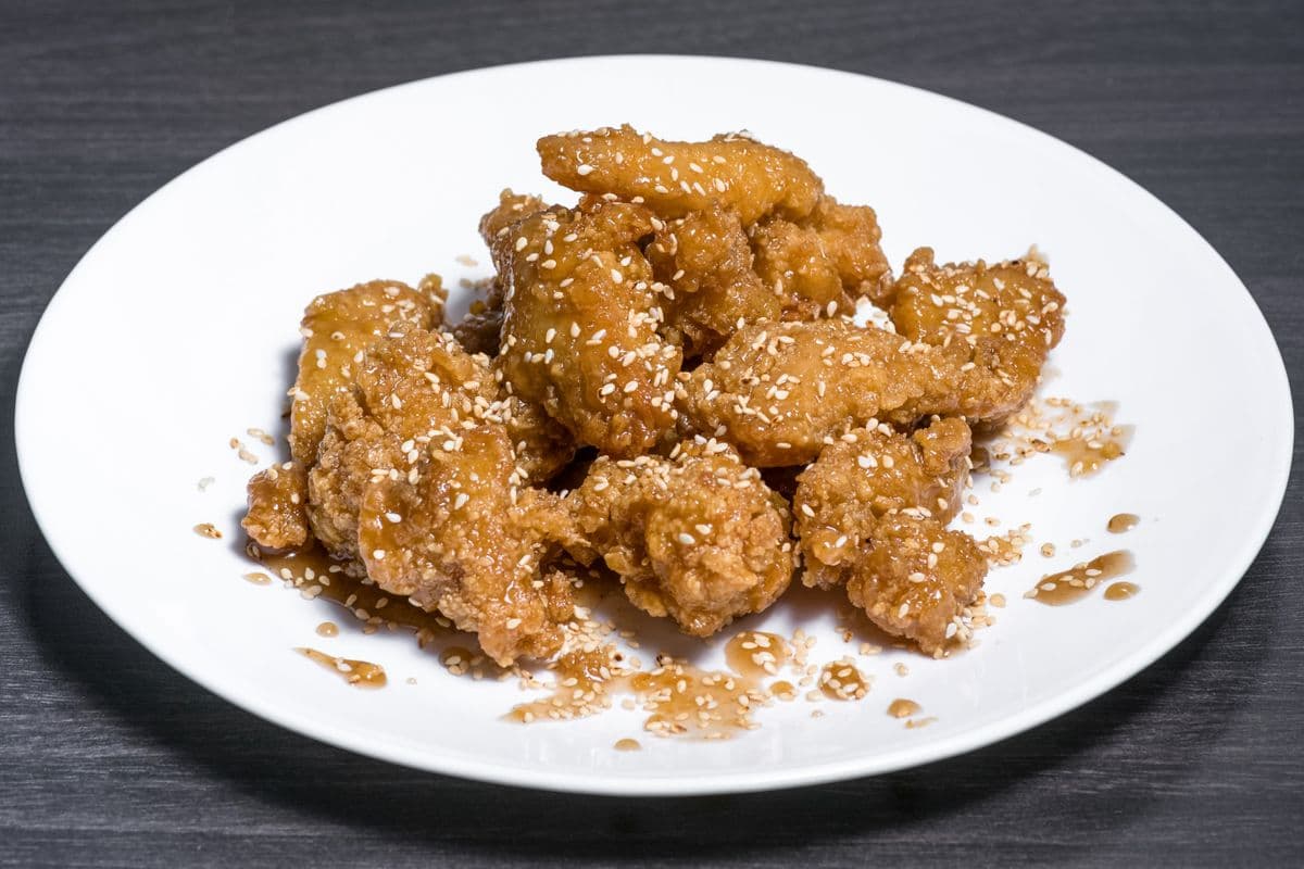 76. Sesame Chicken with Chicken Ball