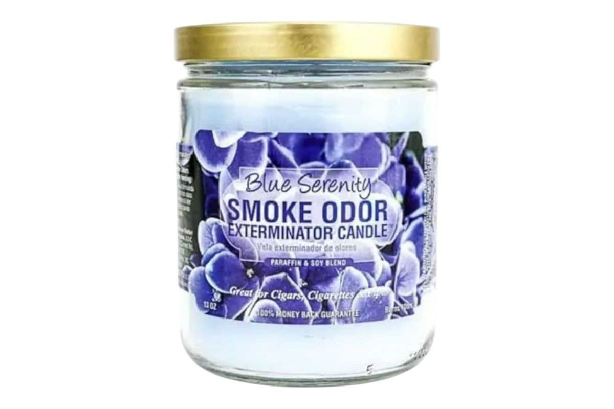 Smoke Odor Blue Serenity Exterminator Candle (13oz)