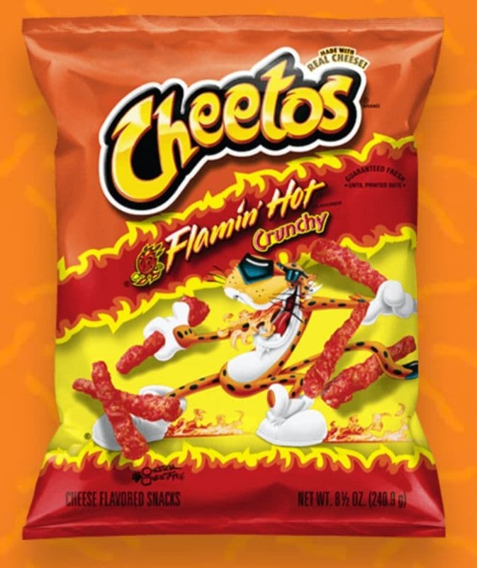 Cheetos Flamin Hot crunchy