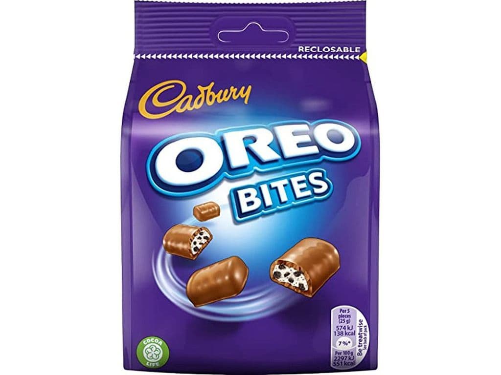 Cadbury Oreo Bites UK Vanilla and Oreo Biscuit Chocolate Candy Bag
