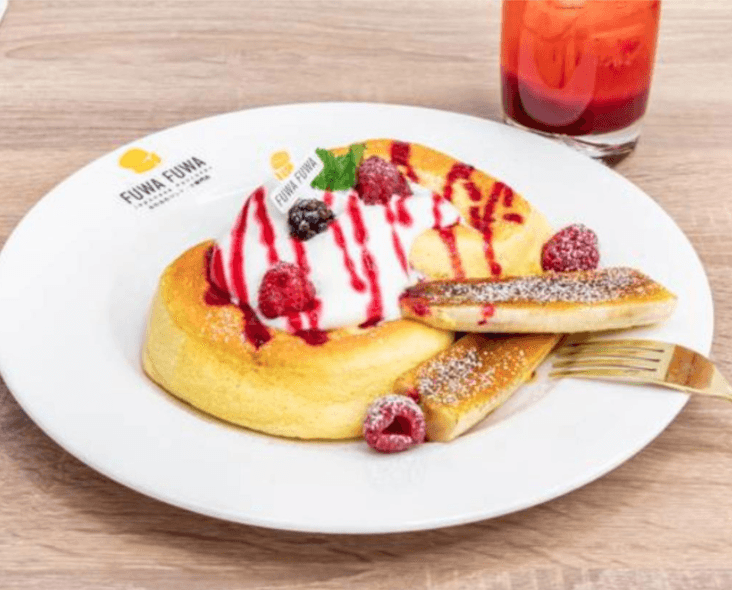 2. Raspberry and Caramelized Banana Pancake