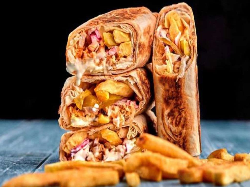 Chicken Saj Wrap