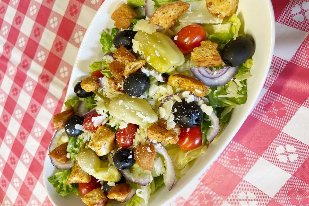 Italian Garden Salad with Italian Vinaigrette Dressing