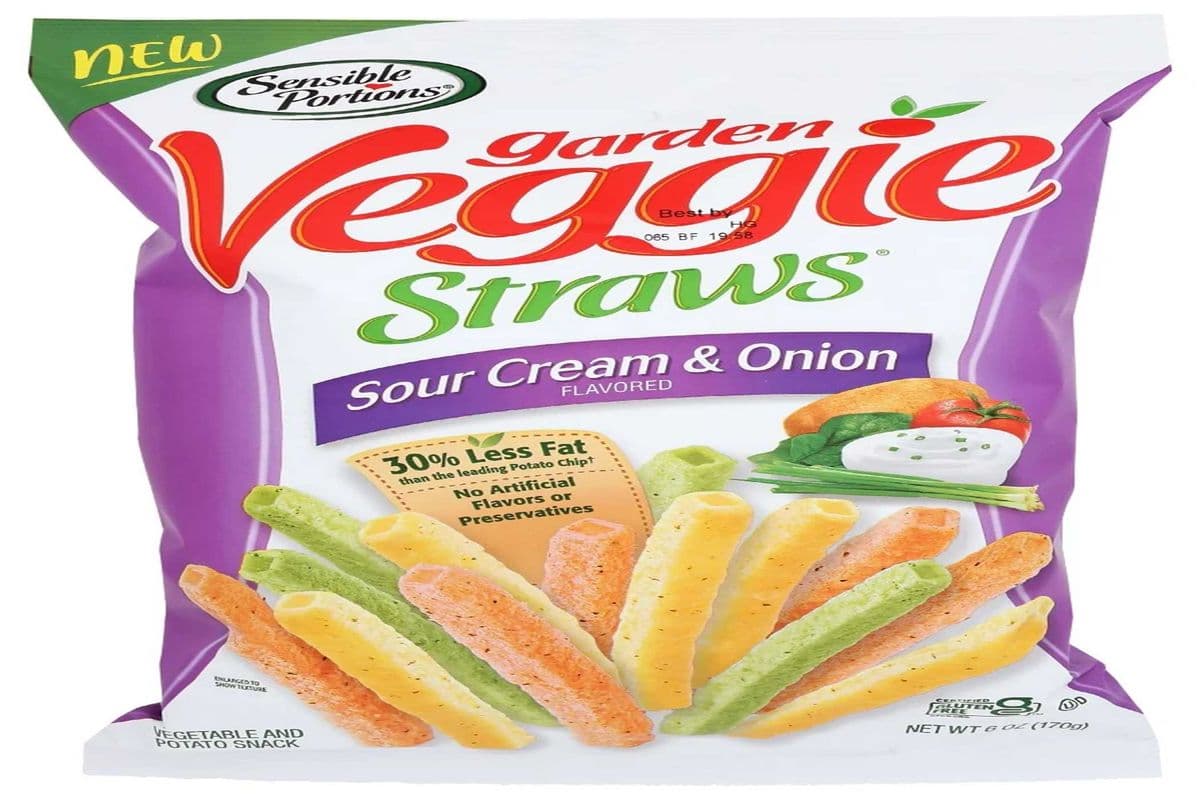 GARDEN VEGGIE STRAWS SOUR CREAM & ONION (120G) (230 Cal)