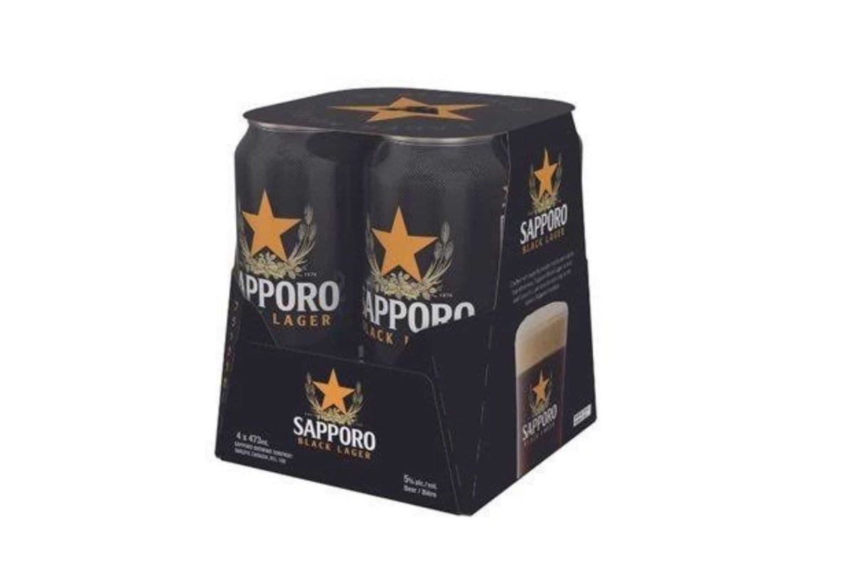 Sapporo Black Lager (4 x 473ml)