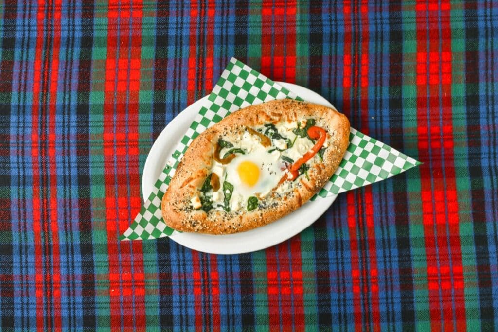 Spinach, Cheese, and Egg Khachapuri
