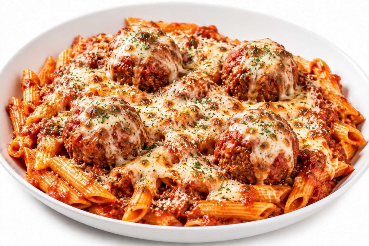 Baked Penne Meatballs