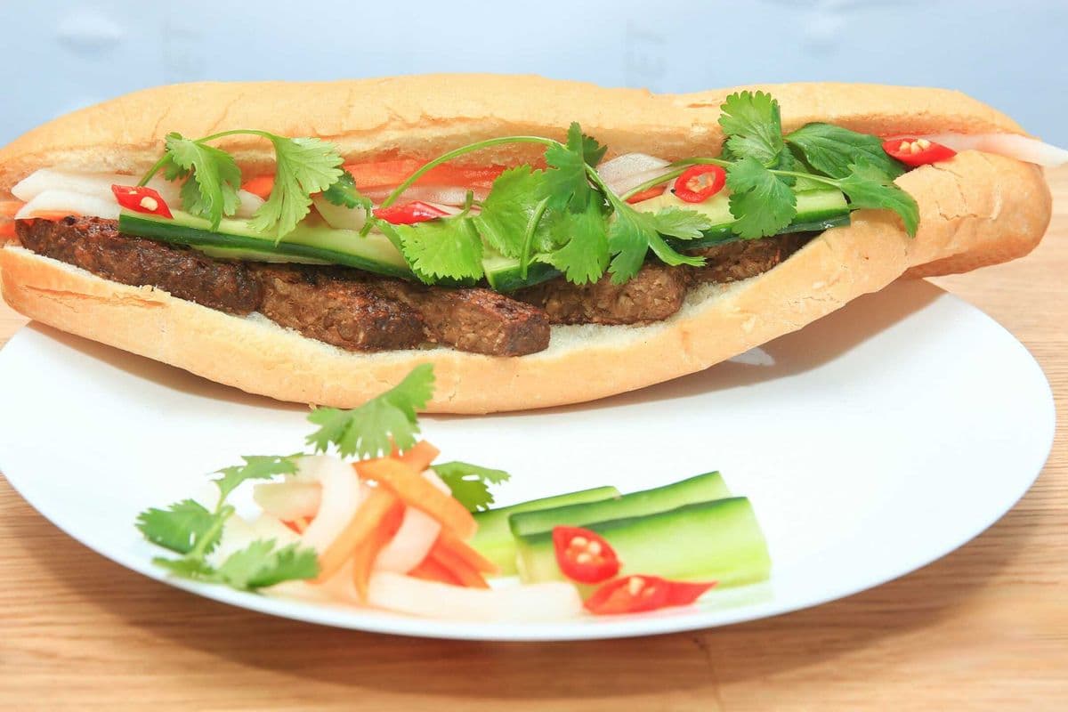 13. Veggie Burger Sandwich - Bánh Mì Bò Chay