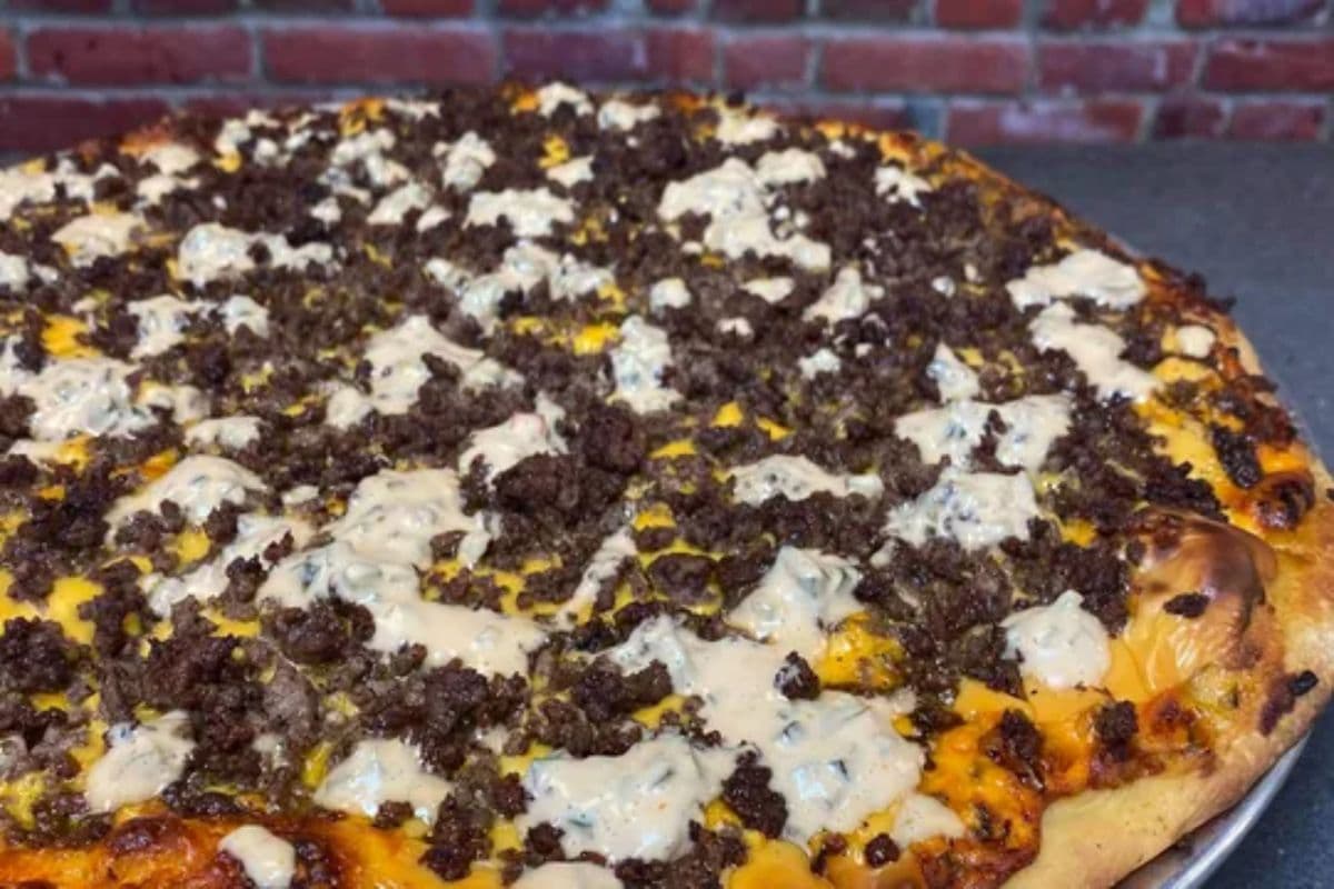 Medium In 'N' Out Burger Pizza