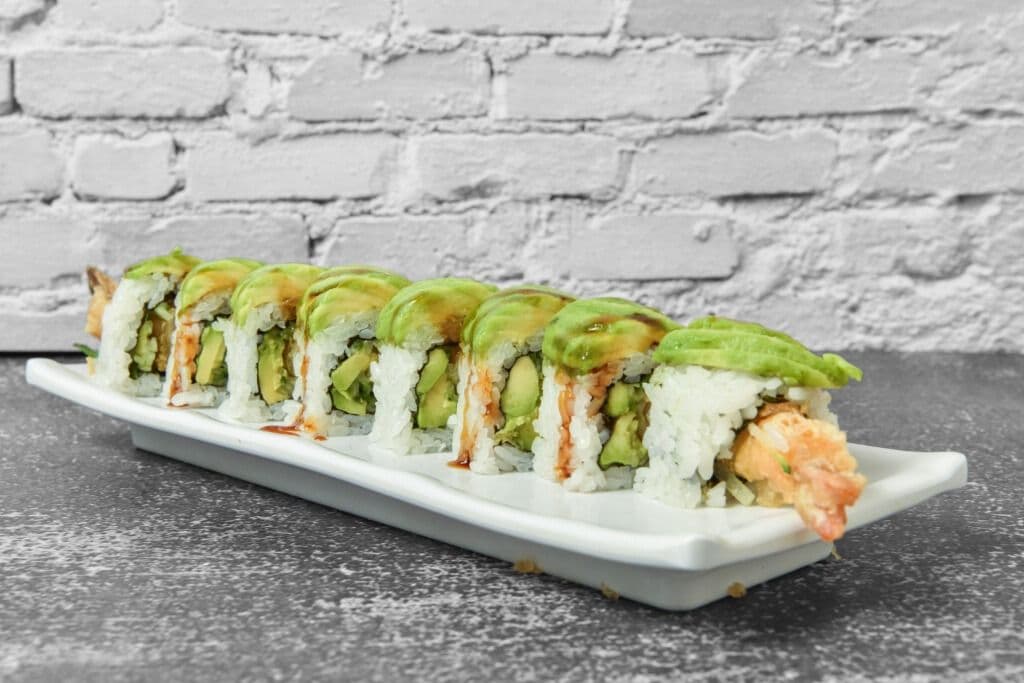 R19. Green Dragon Roll (8 pcs)