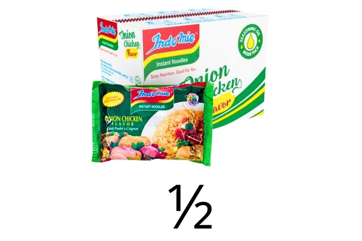 Half Onion Indomie Noodles