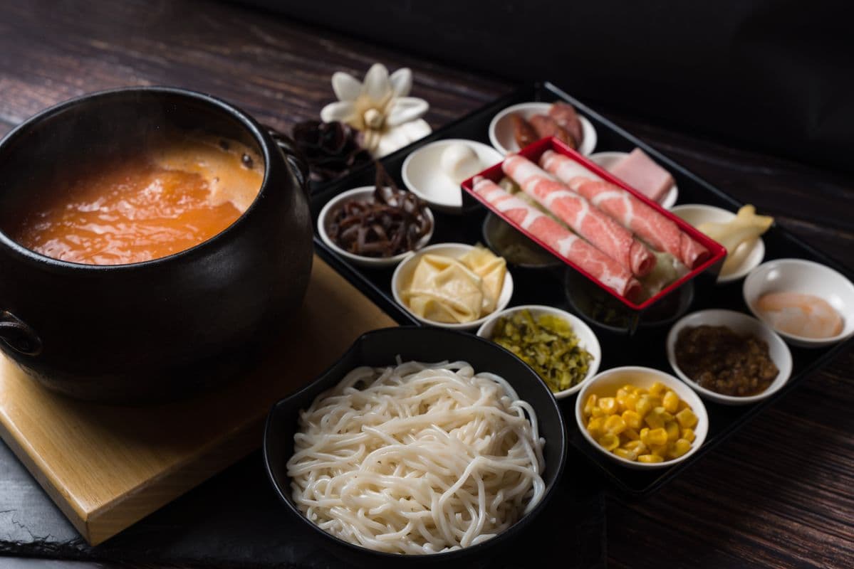 Tomato Rice Noodle Soup