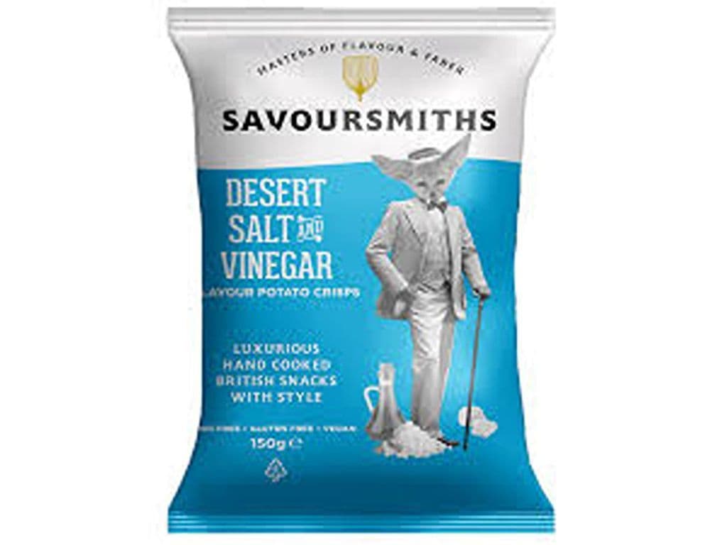Savoursmiths Desert Salt and Vinegar Crisps UK 40g Hand Cooked