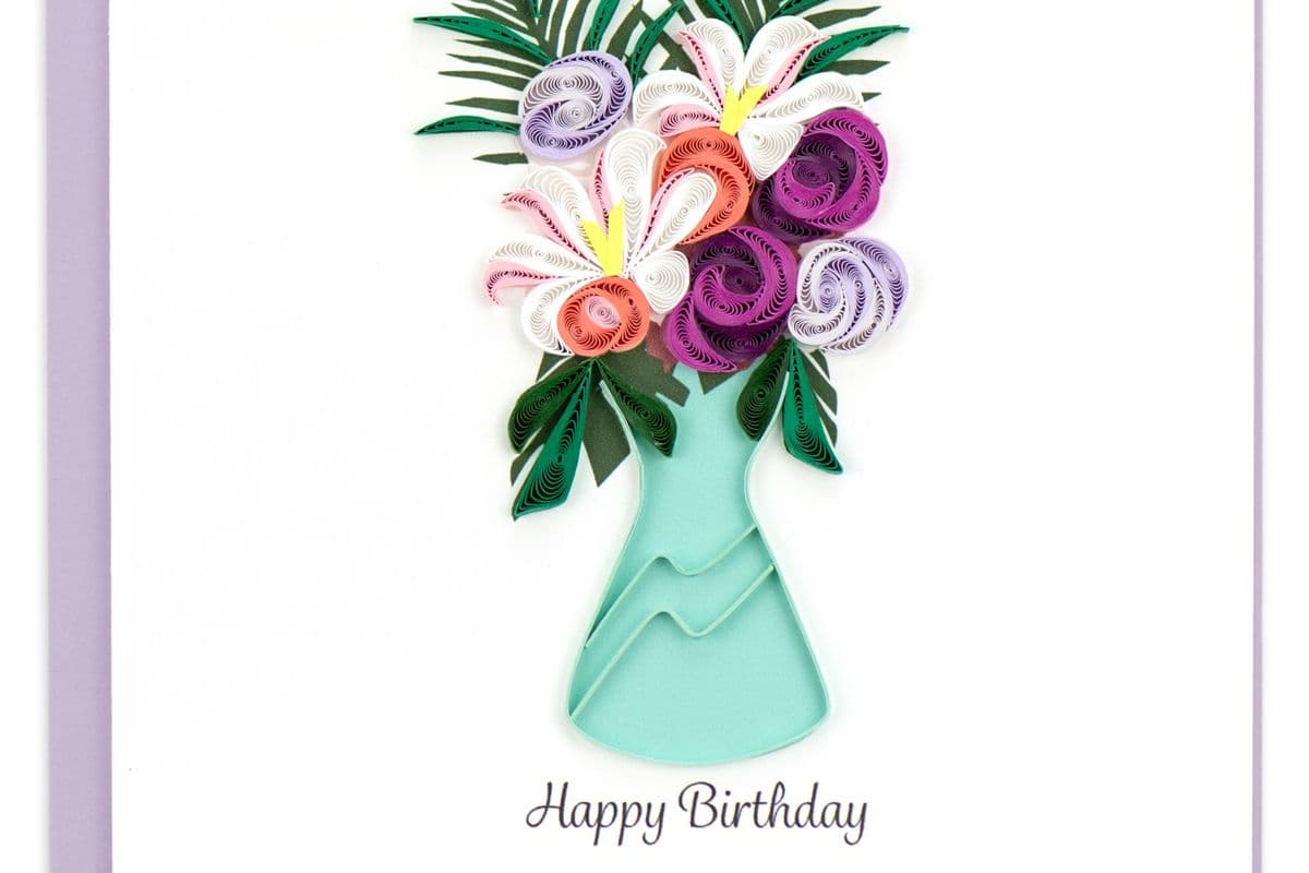 Birthday Flower Vase Greeting Card BD160
