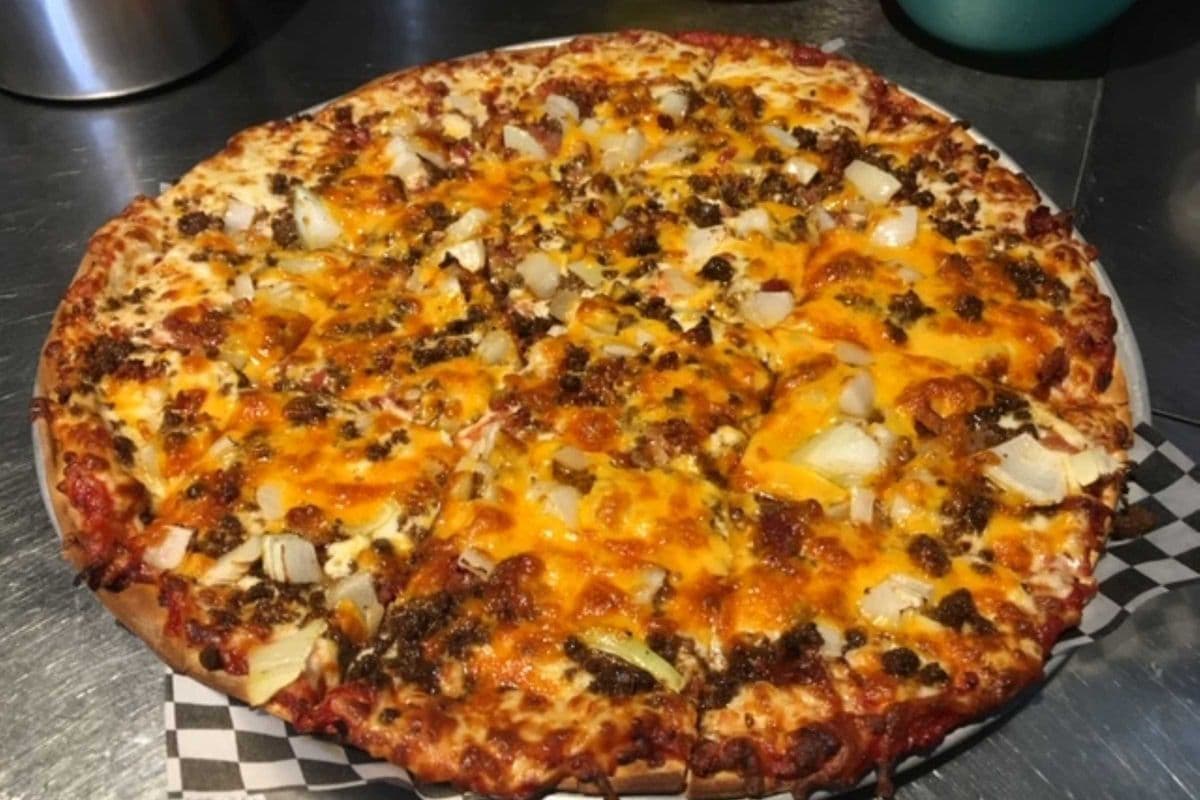 9" Small Bacon Double Cheeseburger Pizza