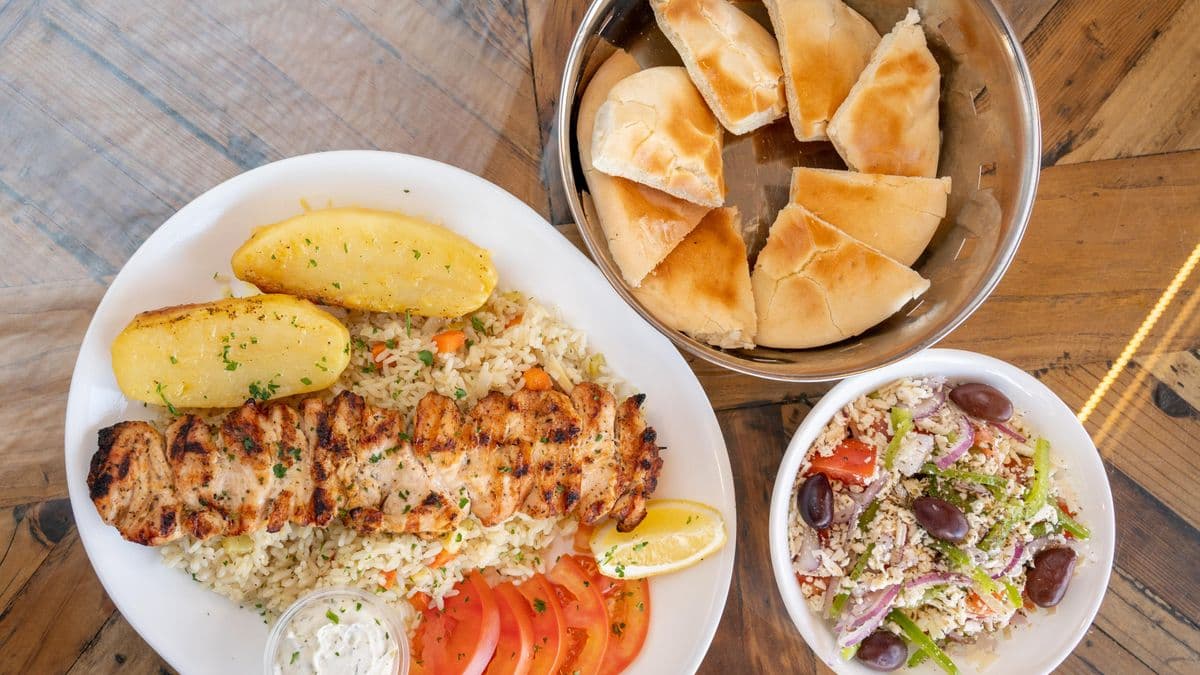 Chicken Souvlaki Dinner
