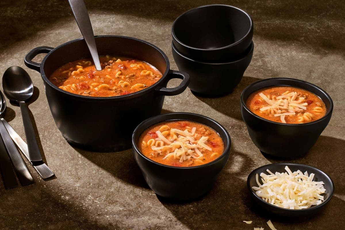 Three Cheese Lasagna Soup