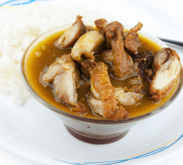 Curry Chicken on Rice (Spicy)