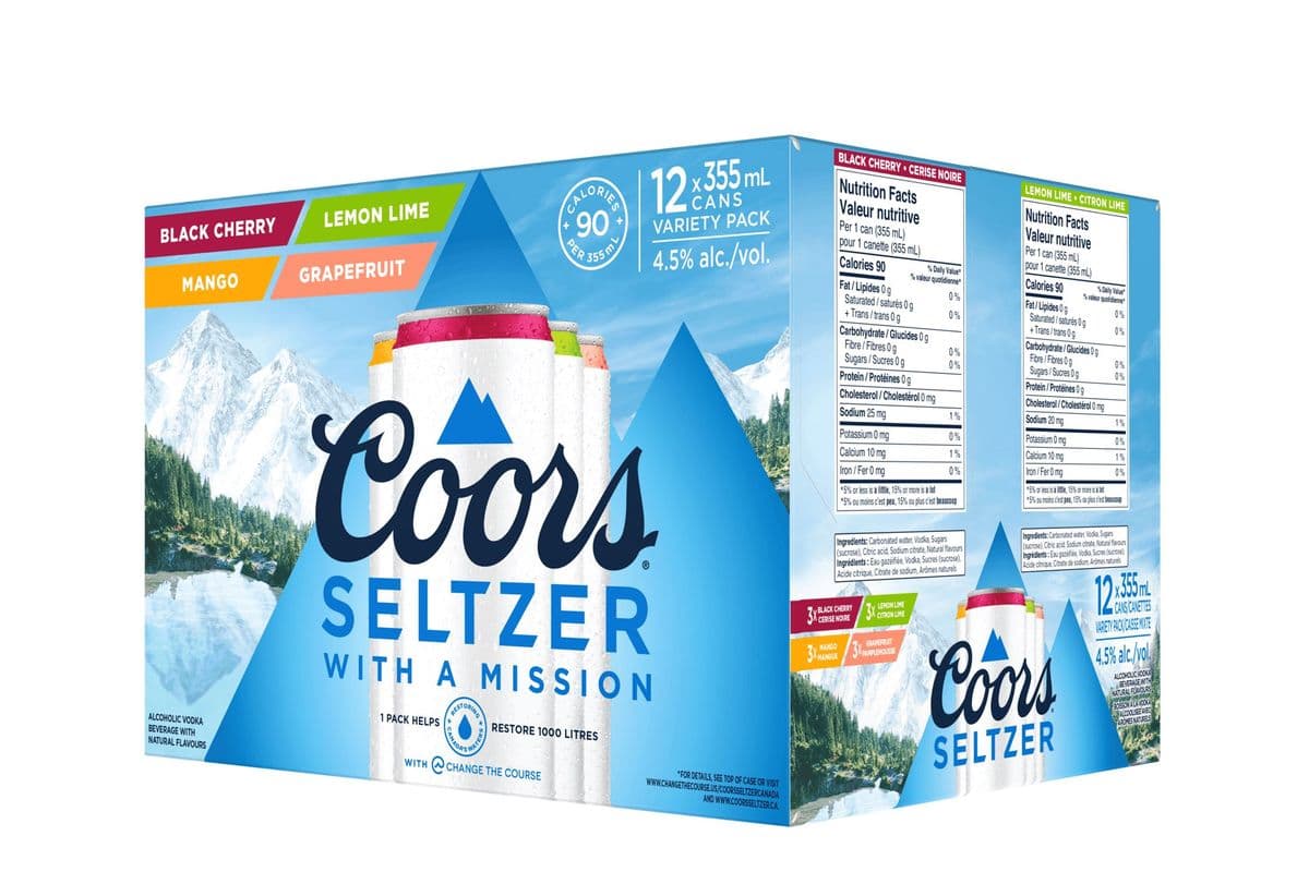 Coors Seltzer Variety Pack (12 x 355ml Cans)