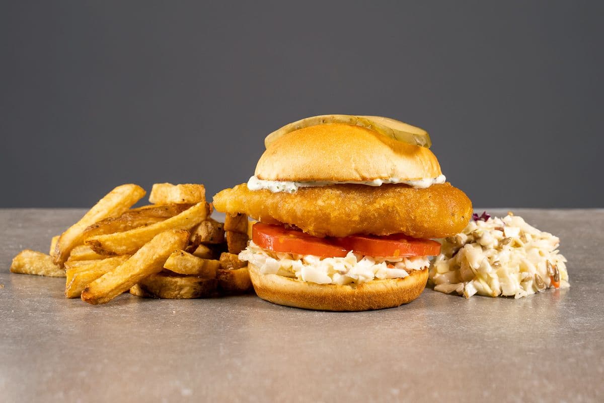 Crispy Halibut Burger
