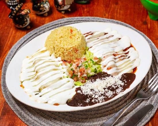 Enchiladas Mexicanas de Pollo Platter