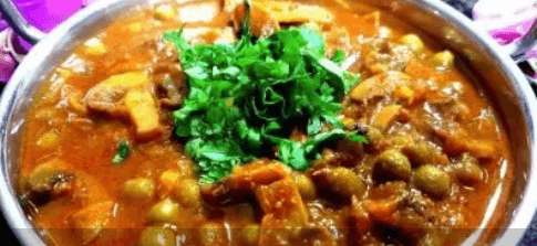 Mutter Paneer or Mushrooms