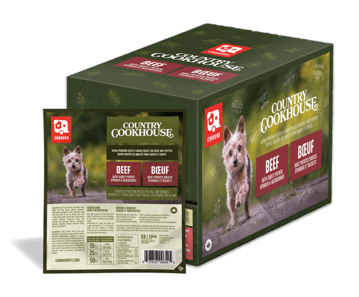Big Country Raw Frozen Dog Food - Caravan - Gently Cooked Beef (1 lb)