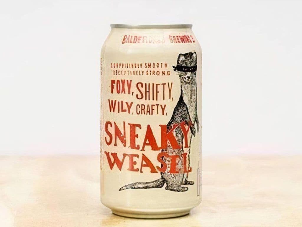 Sneaky Weasel Lager, 355ml Canned Beer (5.6% ABV)