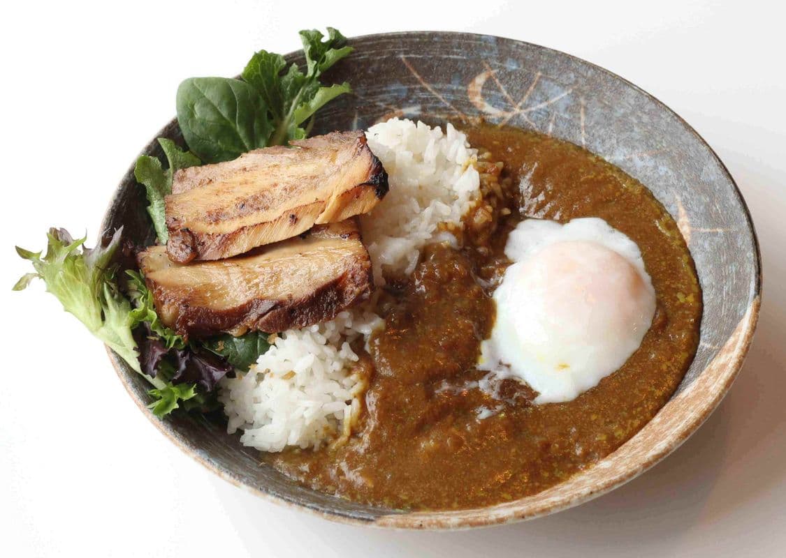 Pork Cha-Shu and Ontama Curry on Rice