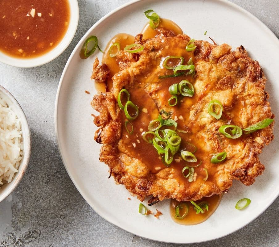 B.B.Q. Pork Egg Foo Young / 叉燒芙蓉蛋