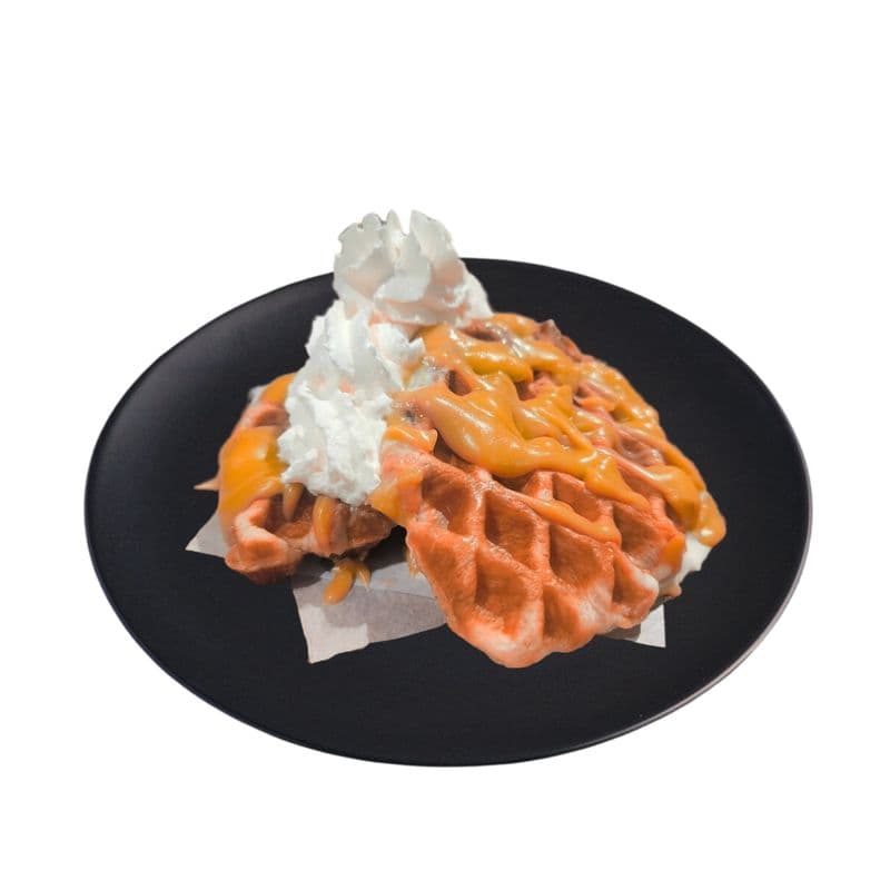 Croffle with Thai Milk Tea Custard