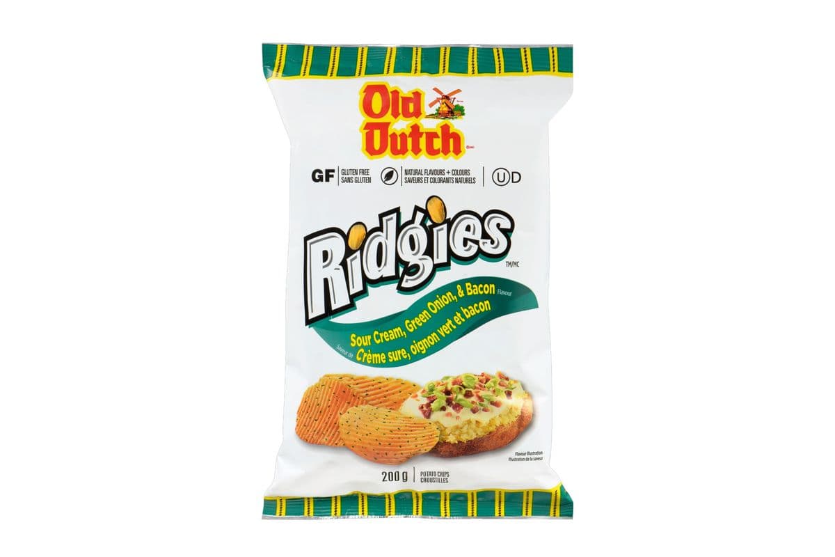 Old Dutch Ridgies Cream sur onion et bacon (200g) 77332 / Old Dutch Ridgies Sour Cream & Bacon (200g) 77332