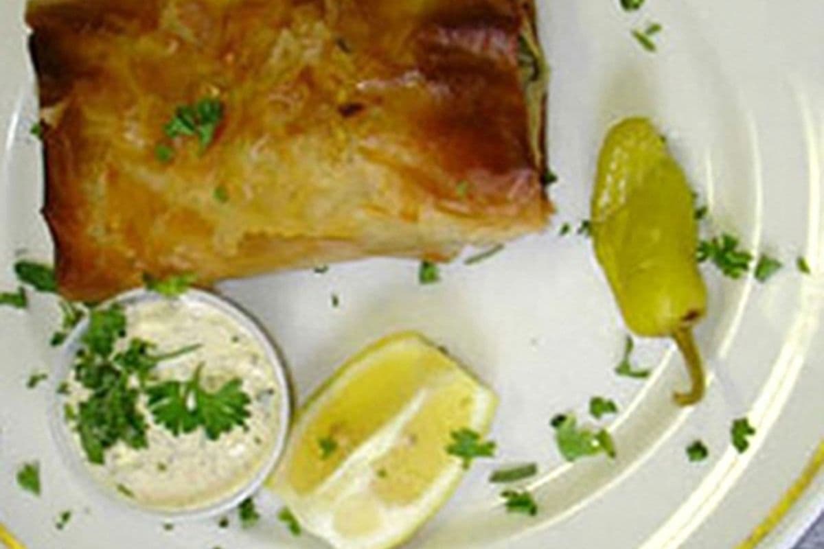Spinach Pie with Tzatziki