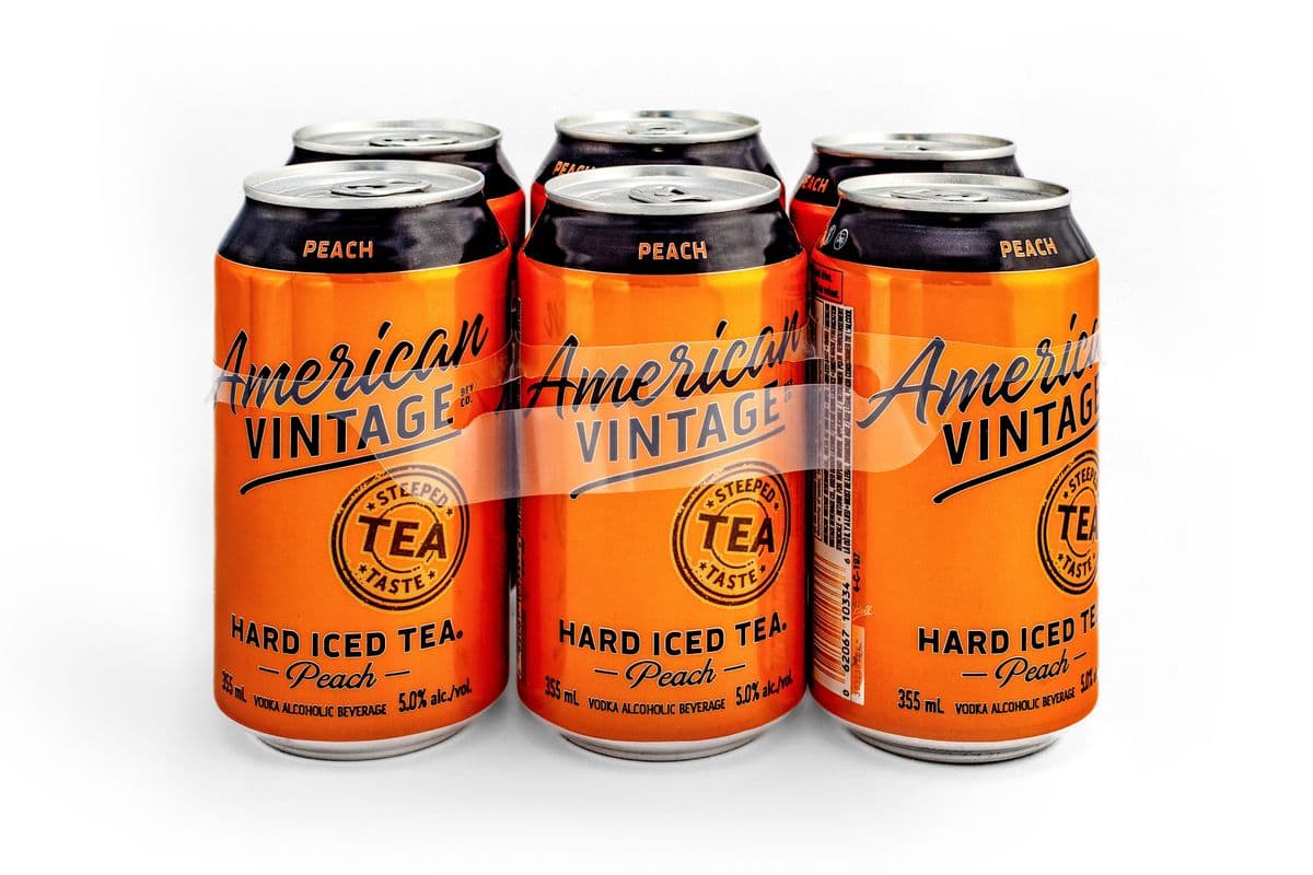 American Vintage Hard Peach Iced Tea (6 Pack) (1 x 355 ml)