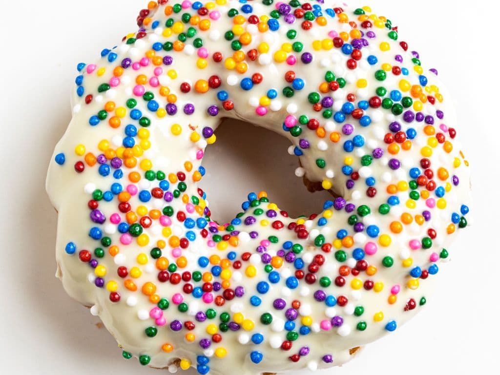 White sprinkles