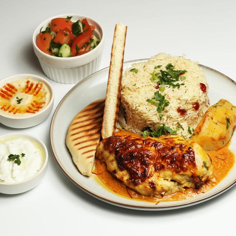 Saffron Chicken with Cashew Brown Curry