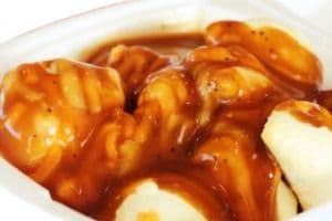 Large perogy poutine