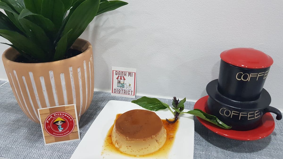 1021. Flan (Creamy Custard with Shaved Ice and Black Coffee)