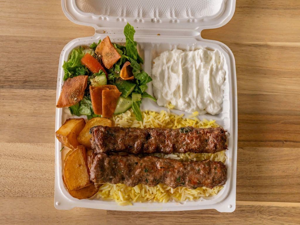 Beef Kefta Kebab Plate