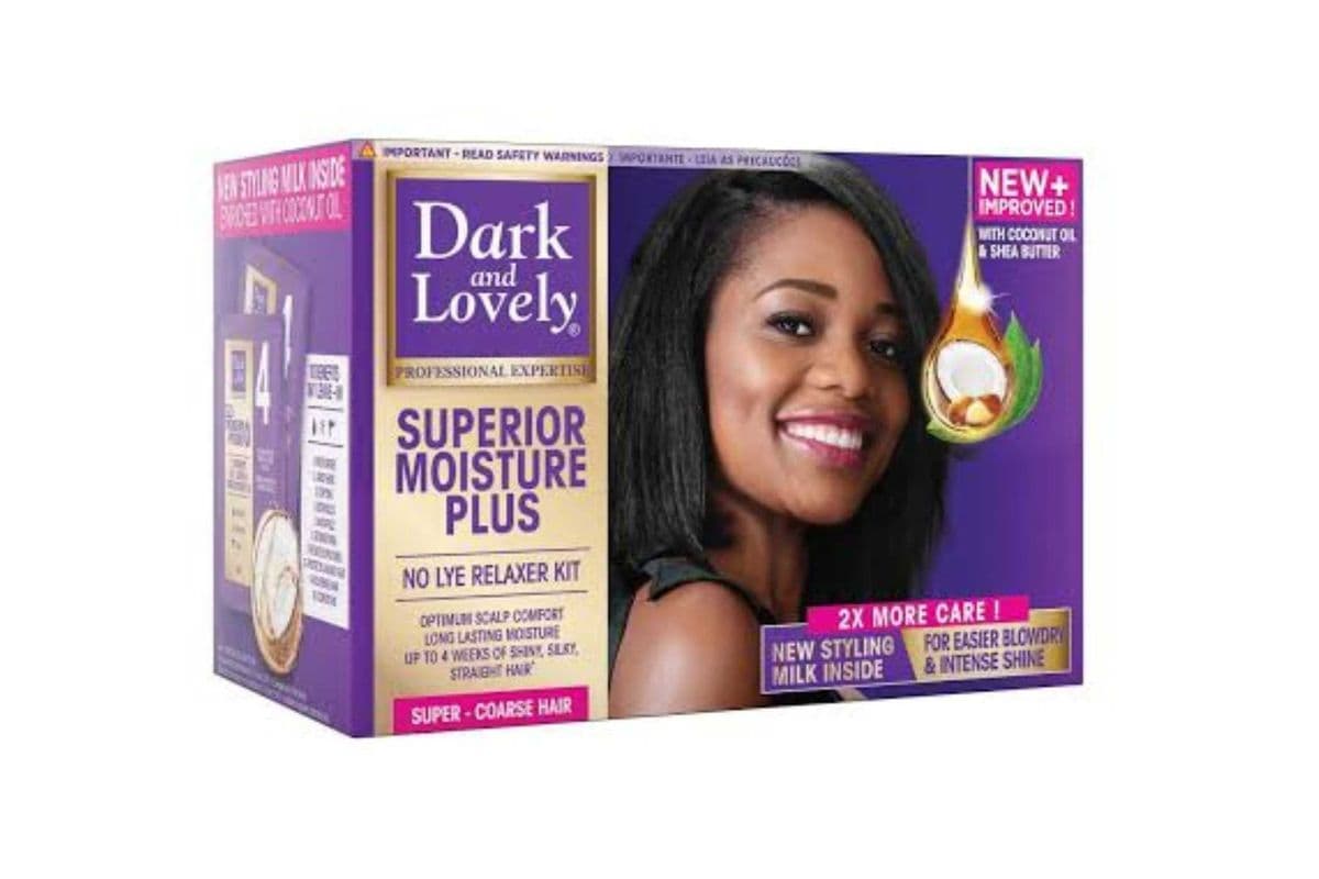 Dark & Lovely Superior Moisture Plus No Lye Relaxer Kit Super