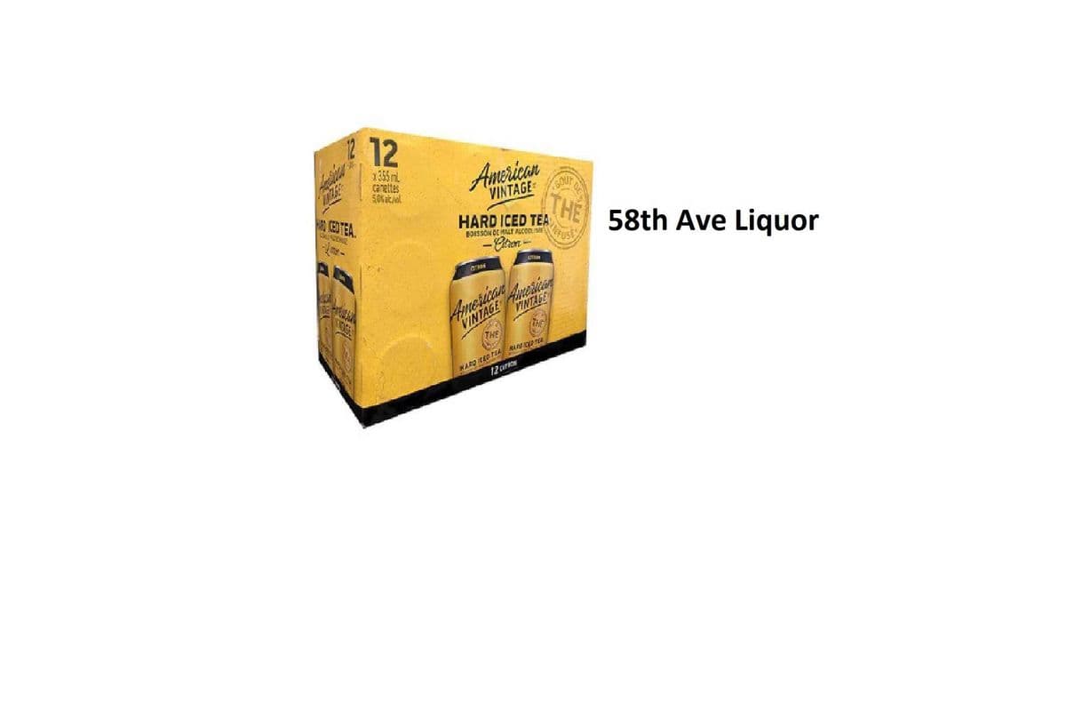 AMERICAN VINTAGE HARD ICE LEMON CANS (1 x 12x355ML)