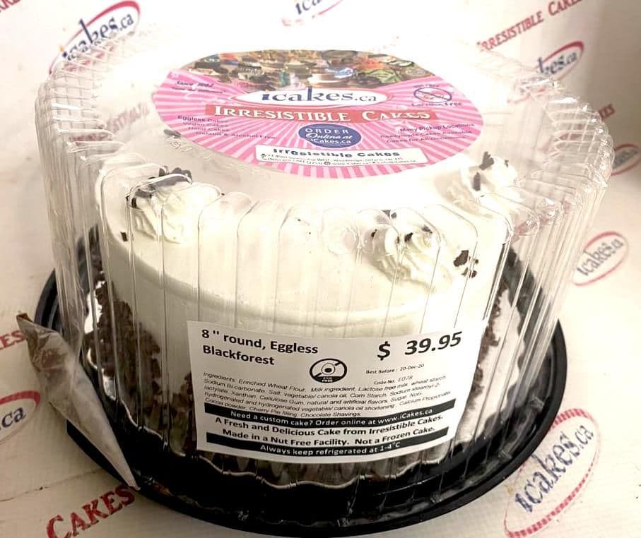 8" Eggless Black Forest Cake Readymade (8" (Apx 4 lb))