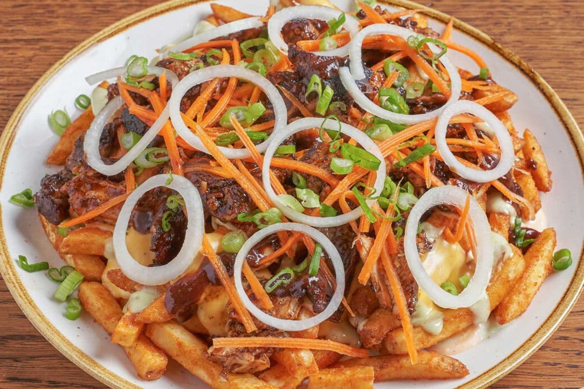 Jerk Chicken Cheese Fries