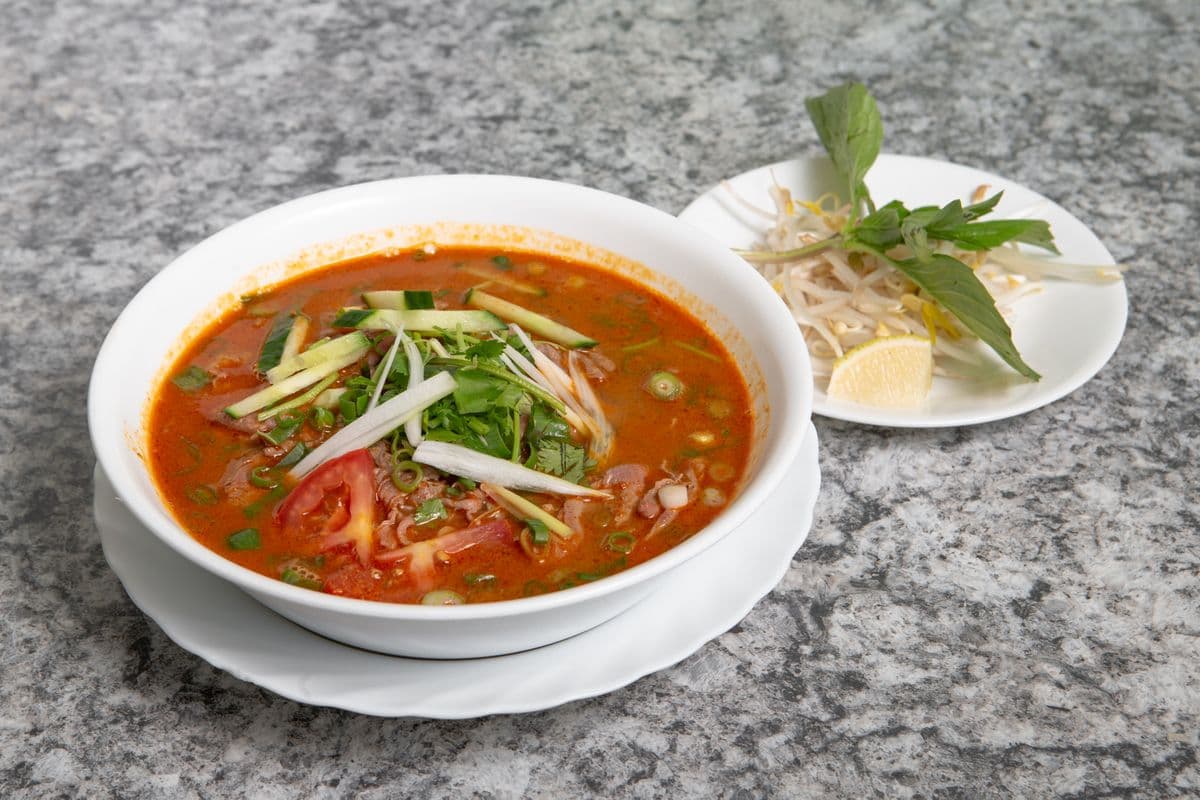 N14. Satay Peanut Rare Beef Noodle Soup