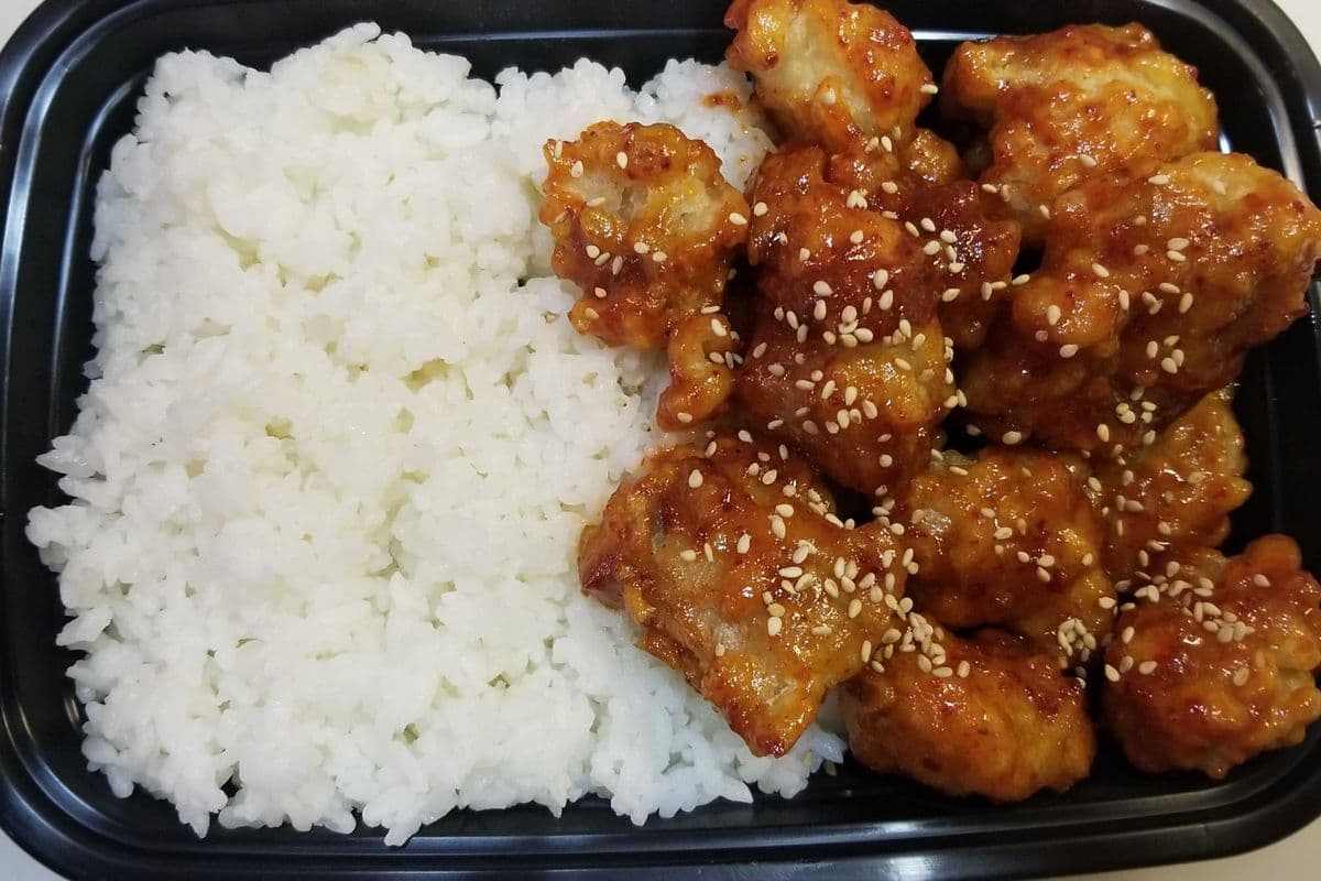 Sweet and Spicy Chicken with Rice
