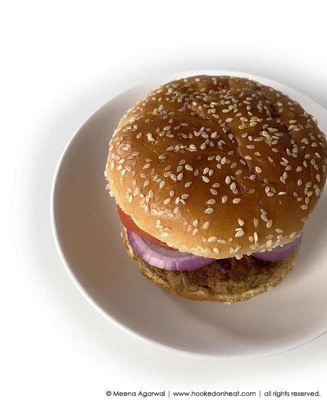 Aloo Tikki Burger (with Fries)